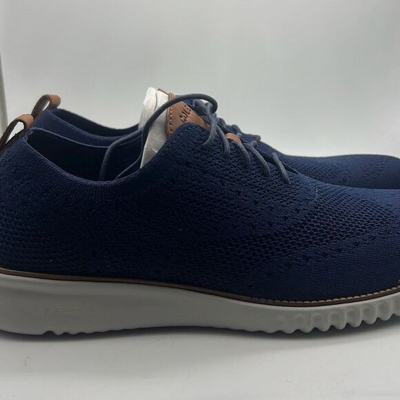 Cole Haan Navy Knit Derby with Tan Accents main image 2